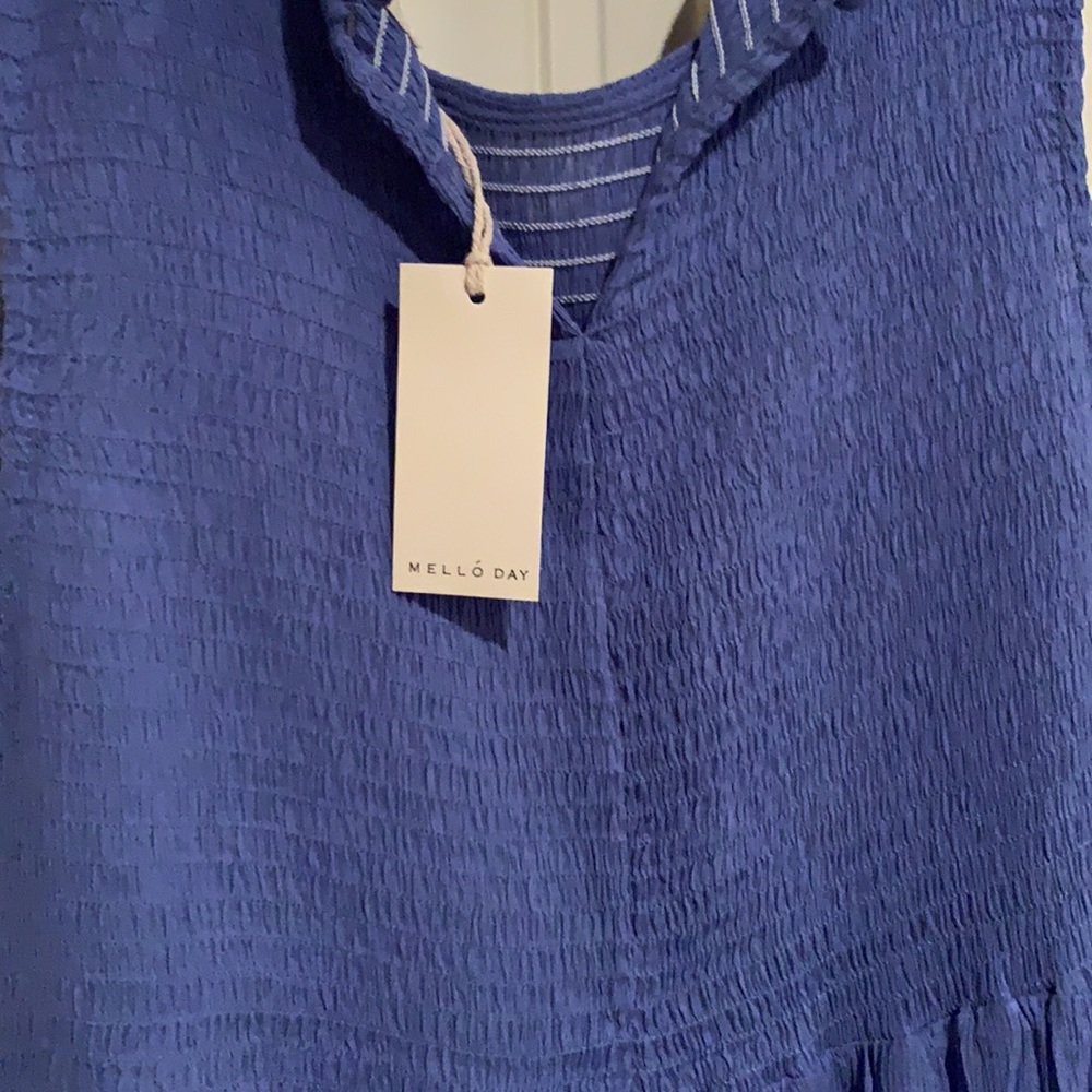 Adorable periwinkle blue sun dress, size L - Picture 5 of 6